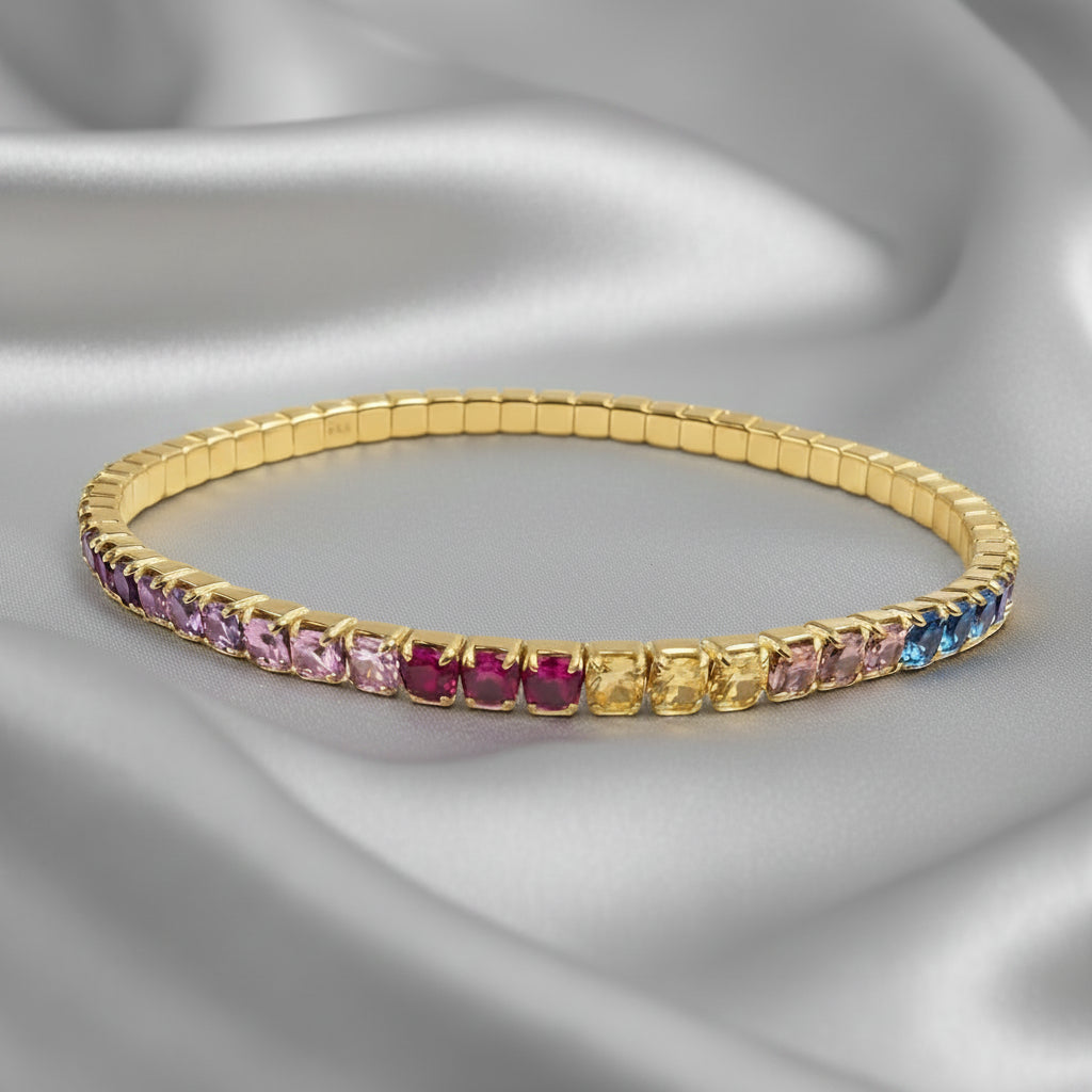 Chroma Flex Tennis Bracelet (Gold plated)