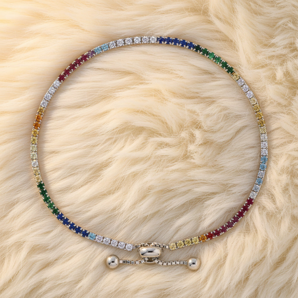 Spectrum Adjustable CZ Tennis Bracelet