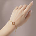 Princess-Cut CZ Bracelet (Gold plated)