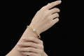 Sparkling Solitaire Cuff (Gold plated)