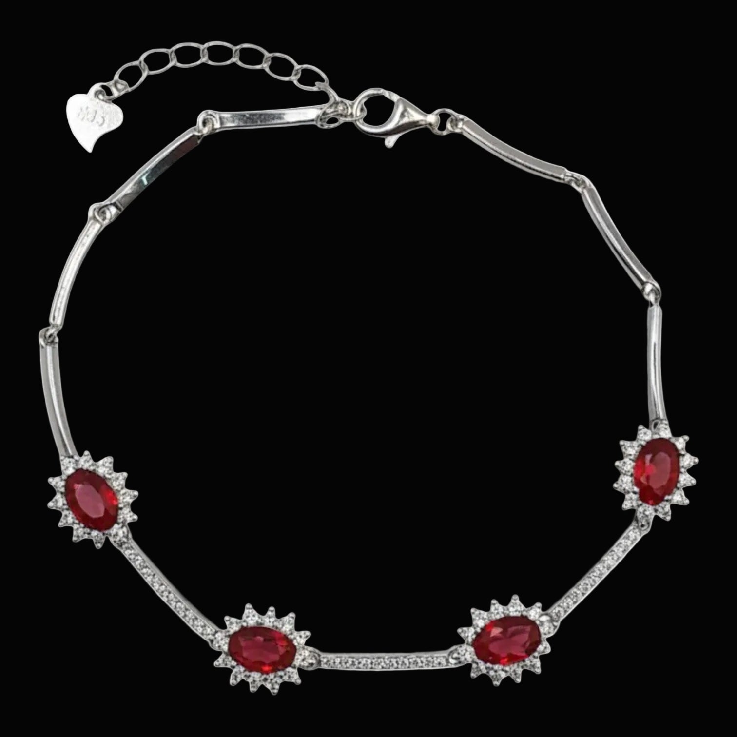 Meridian Red CZ Bracelet