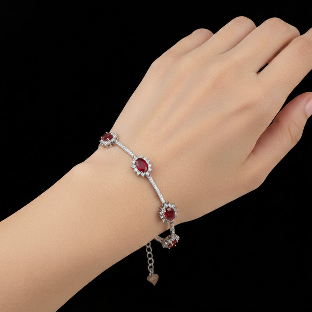 Meridian Red CZ Bracelet
