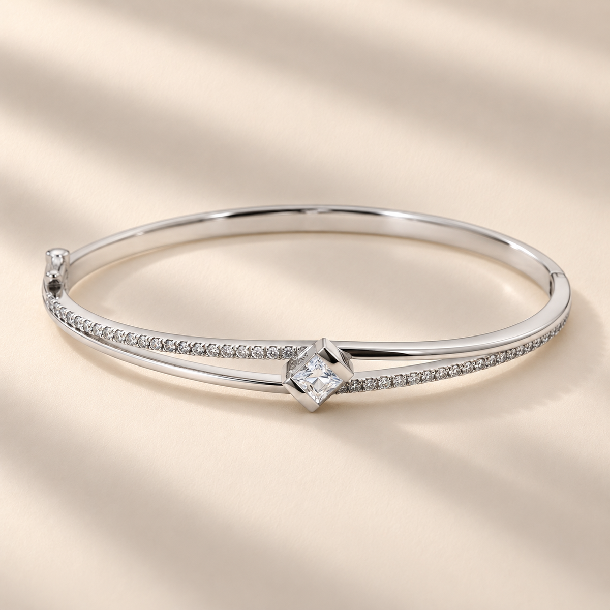 Sparkling Solitaire Cuff