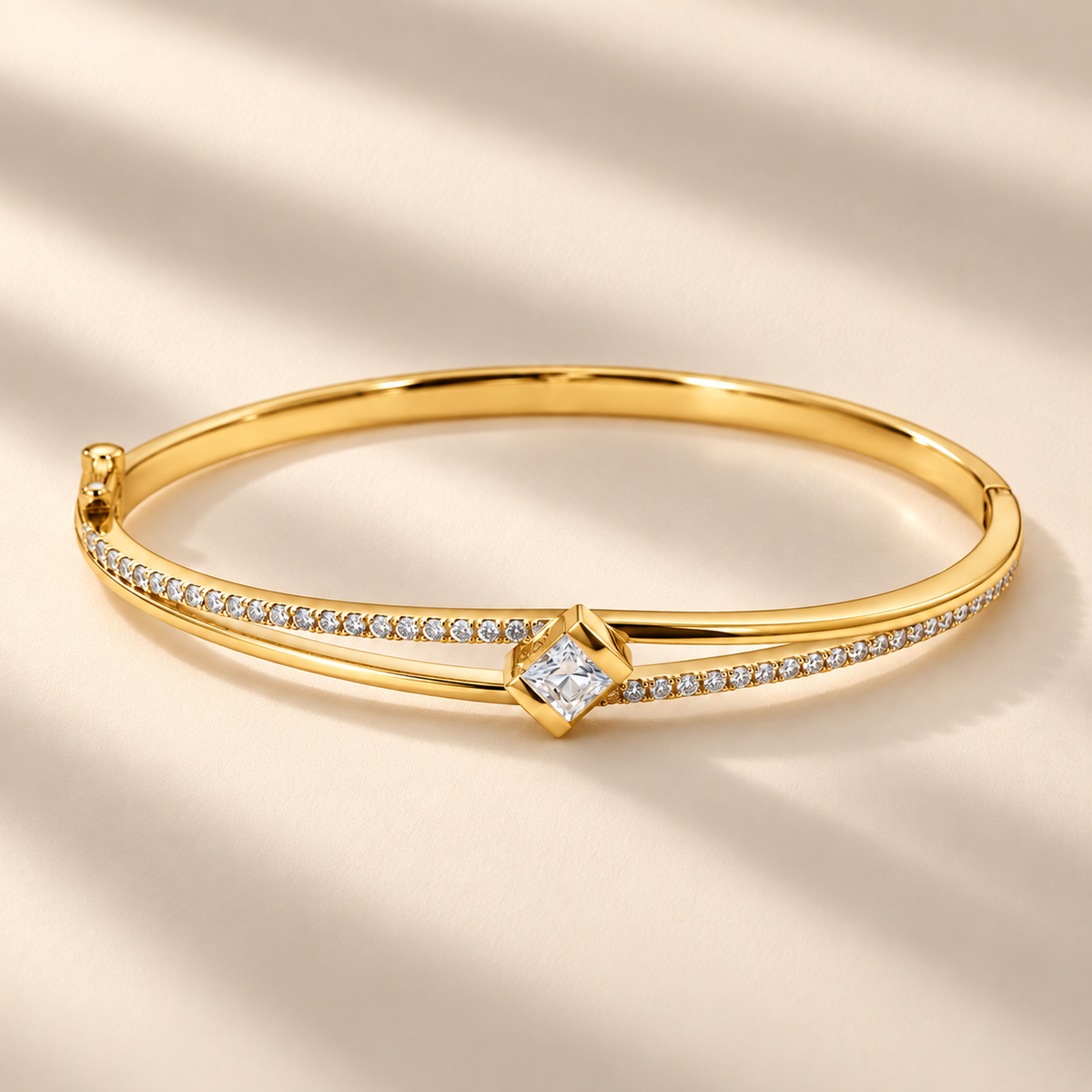 Sparkling Solitaire Cuff